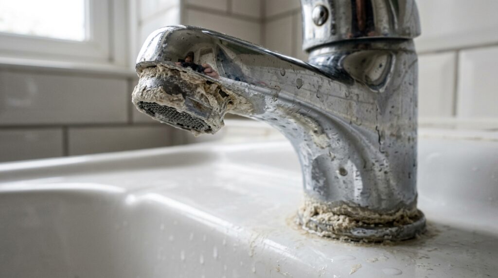 Faucets Have White Buildup